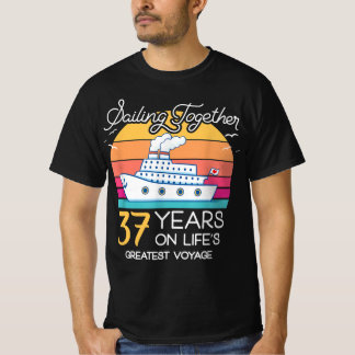 Camiseta Casado en 37 años Boda Aniversario Cruise-Rec