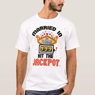 Camiseta Casado en Vegas Jackpot Boda Couple T-S