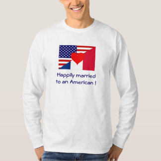 Camiseta Casado feliz con un americano