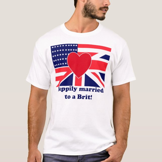 Camiseta ¡Casado feliz con un británico! (Anverso)