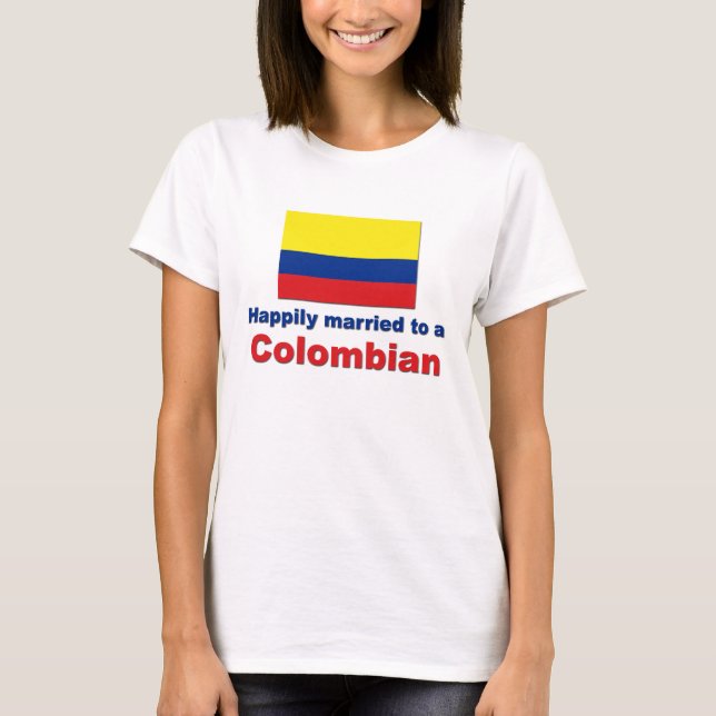 Camiseta Casado feliz con un colombiano (Anverso)