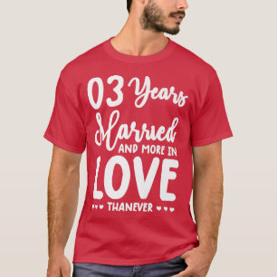 Camiseta Casado lindo tercer aniversario Boda 3 años de Mam