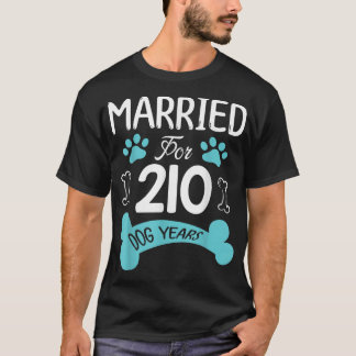 Camiseta Casado por 210 años de perro 30 años de Boda