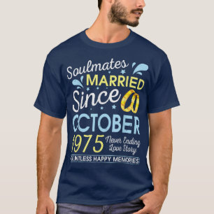 Camiseta Casados desde octubre de 1975 Sin fin 47 años L