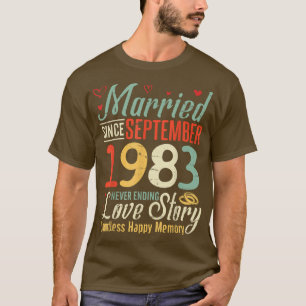 Camiseta Casados Desde Septiembre De 1983 Amor Sin Fin His