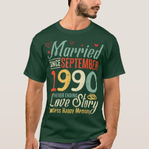 Camiseta Casados desde septiembre de 1990 Amor sin fin His