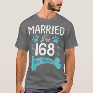 Camiseta Casados Durante 160 Años Perro 24 Aniversario de B