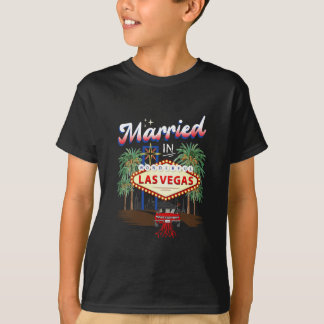 Camiseta Casados en maravillosa boda en Las Vegas, pareja c