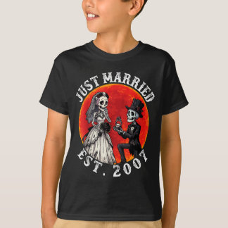 Camiseta Casados Est 2007 Esqueleto Novia Novio 19