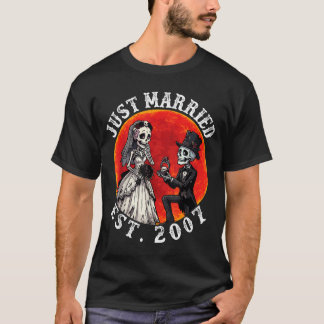 Camiseta Casados Est 2007 Esqueleto Novia Novio 19