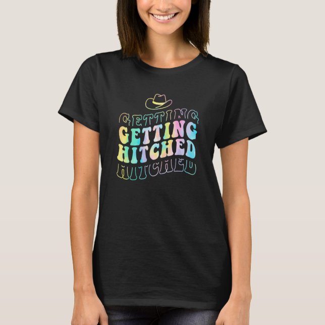 Camiseta Casándose Empezando a Alborotar Fiesta de Soltera  (Anverso)