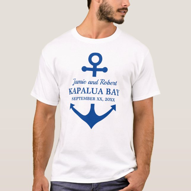 Camiseta Casandose en la playa, por el mar o en un barco (Anverso)