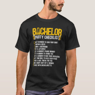 Camiseta Casándose Novio  Lista de Verificación de la Despe