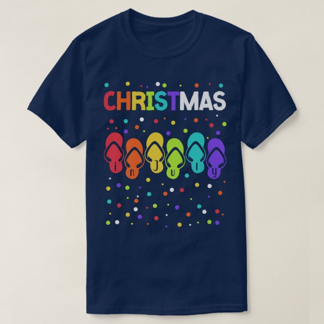 Camiseta Casar a Navidades en julio con Navidades divertido (Diseño del anverso)