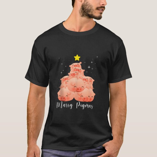 Camiseta Casarse con pigmas Árbol de Navidad Chicas Niños G (Anverso)