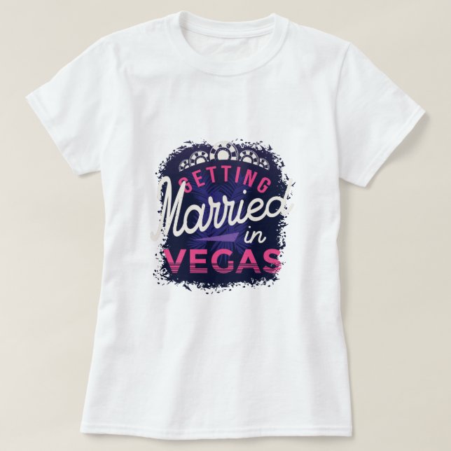 Camiseta Casarse con una novia en Las Vegas (Diseño del anverso)