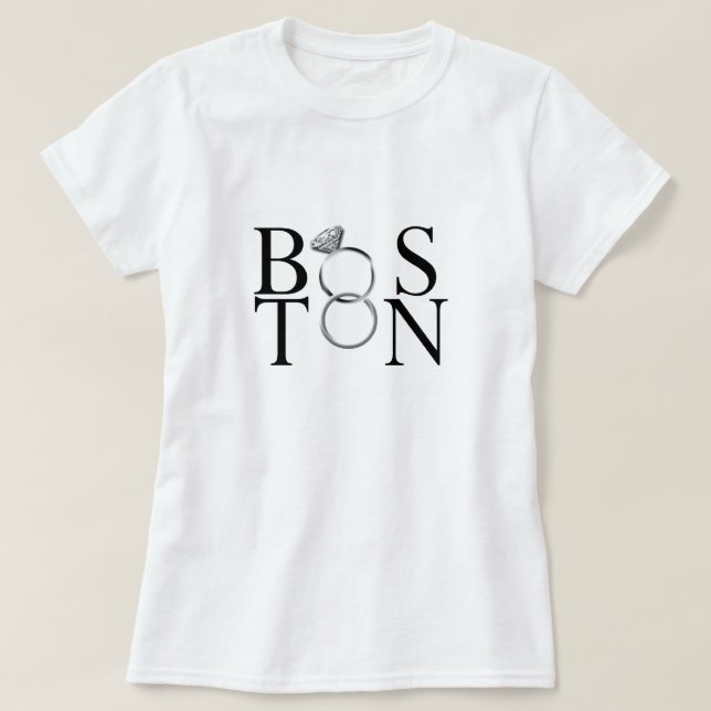 Camiseta Casarse En Boston (Diseño del anverso)