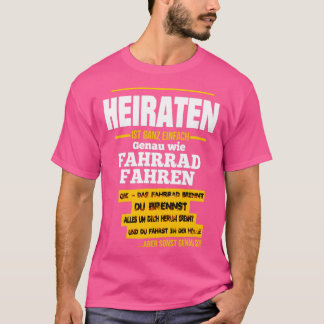 Camiseta Casarse es como andar en bicicleta en el infierno