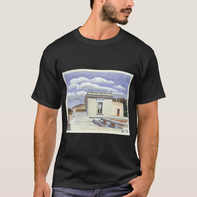 Camiseta Casas de apartamentos Edward Hopper (Anverso)