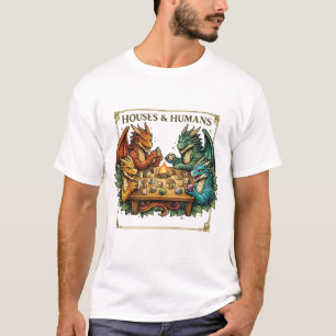 Camiseta Casas de dragones divertidas y arte de fantasía hu