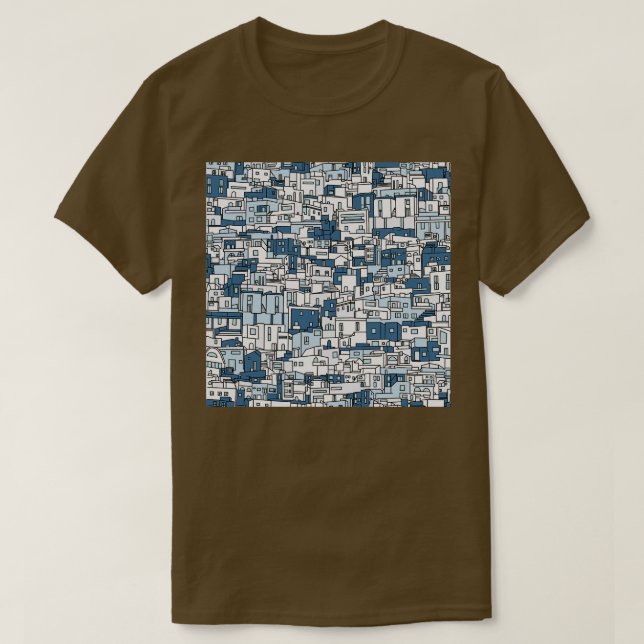 Camiseta Casas de las islas azules en todo el mundo (Diseño del anverso)