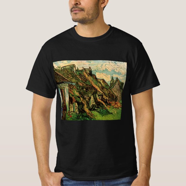 Camiseta Casas de piedra arenisca con paja de Vincent van G (Anverso)