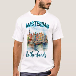 Camiseta Casas del Canal en Ámsterdam: Países Bajos