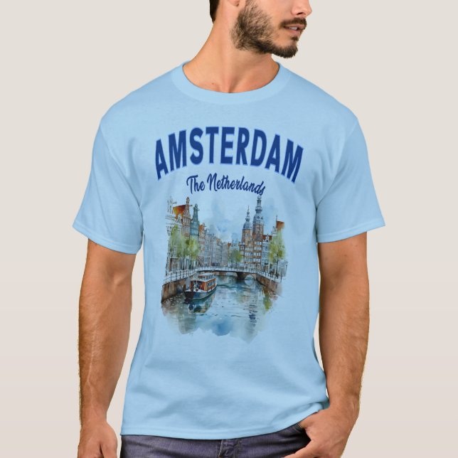 Camiseta Casas del Canal en Ámsterdam: Países Bajos (Anverso)