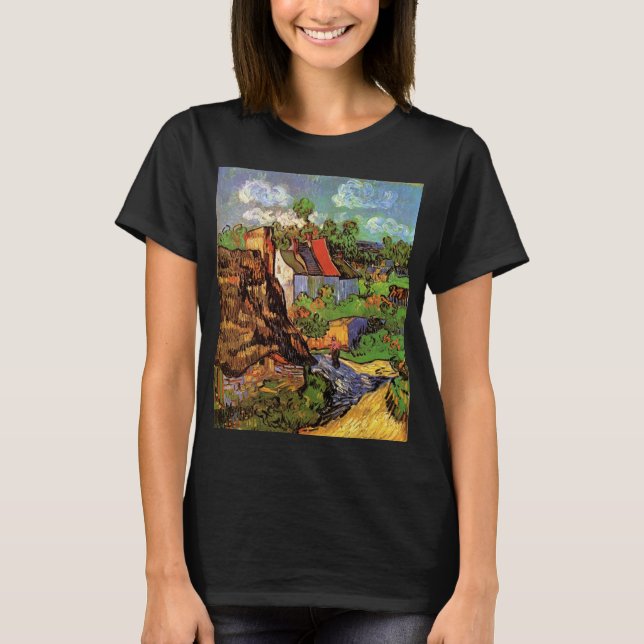 Camiseta Casas en Auvers de Vincent van Gogh (Anverso)