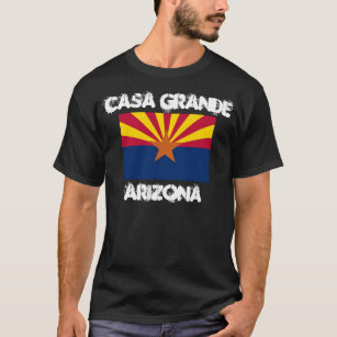 Camiseta Casas grandes, Arizona con la bandera del estado