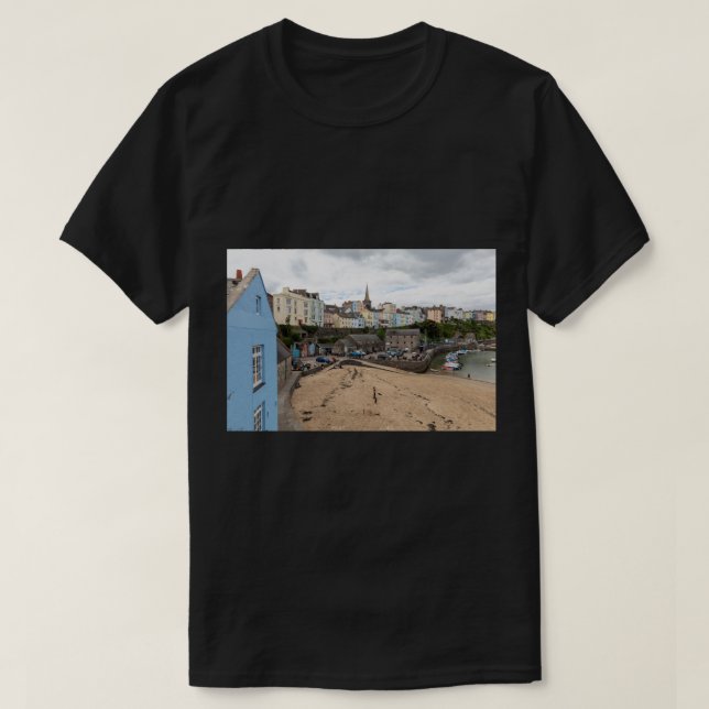 Camiseta Casas Tenby North Beach Y Pastel (Diseño del anverso)