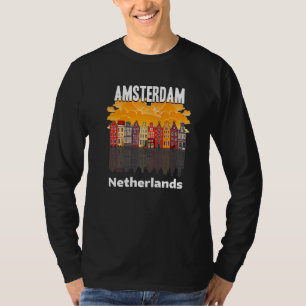 Camiseta Casas Típicas de Amsterdam Países Bajos Cerca del
