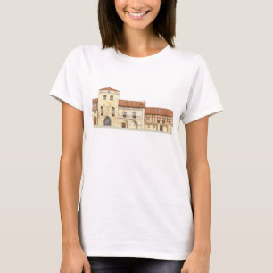 Camiseta Casas tradicionales. Santillana Del Mar