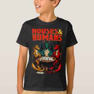 Camiseta Casas Y Humanos Divertido Juego De Dados De Rpg De