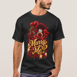 Camiseta ¿Cásate conmigo? Anillo Romántico
