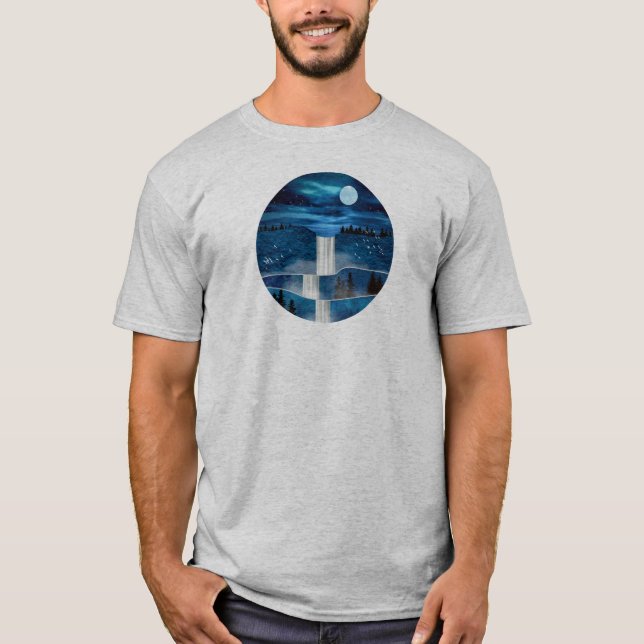 Camiseta Cascada azul (Anverso)