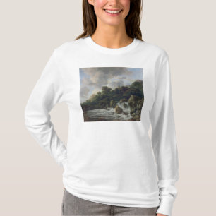 Camiseta Cascada cerca de un pueblo, c.1665-70