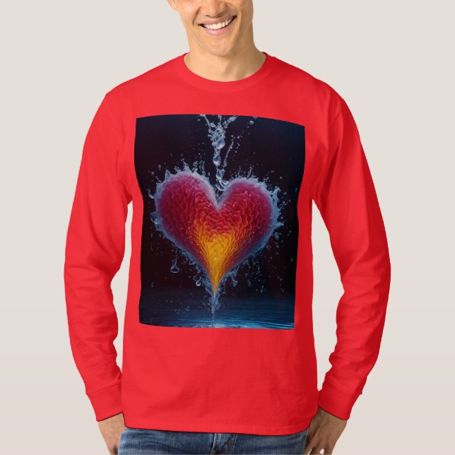 Camiseta "Cascada Crimson: Dilución dinámica en ro (Anverso)