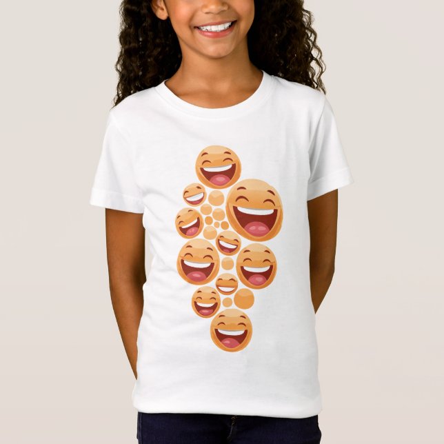 Camiseta cascada de caras sonrientes (Anverso)
