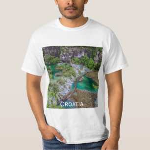 Camiseta Cascada de cascada del parque de lagos Plitvice T-