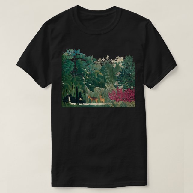 Camiseta Cascada de Henri Rousseau 1910 1 (Diseño del anverso)