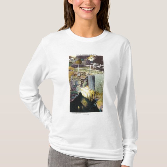 Camiseta Cascada de oro y opinión natural del puente (Anverso)