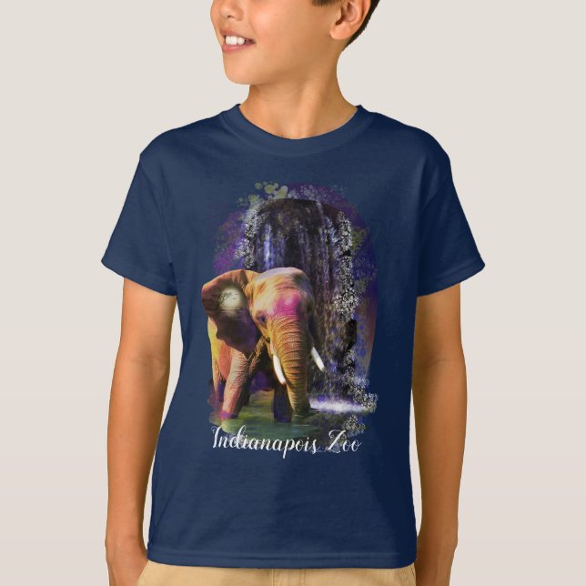 Camiseta Cascada Elephant Zoológico de Indianápolis (Anverso)