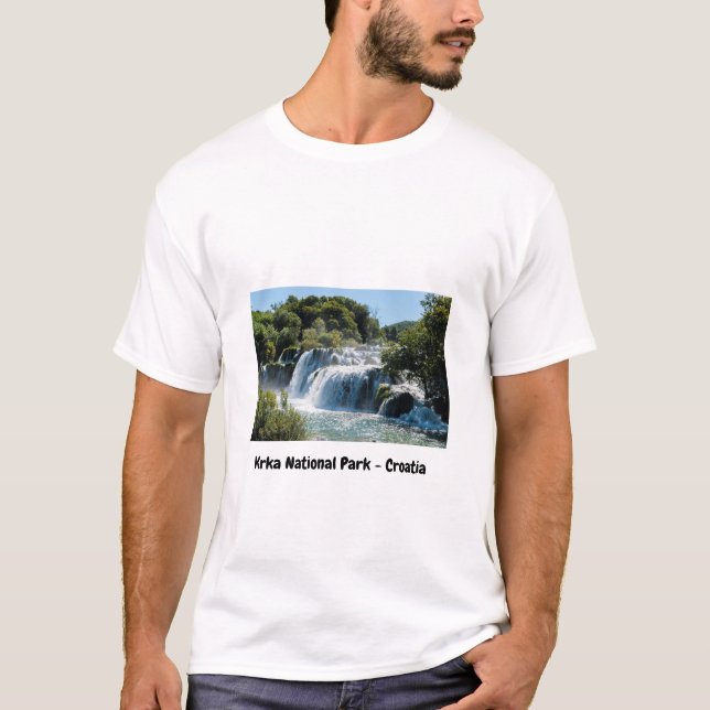 Camiseta Cascada en el Parque Nacional Krka - Dalmatia, Cro (Anverso)