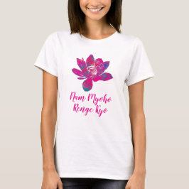Camiseta Cascada espiritual de la flor de Lotus de color 