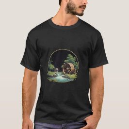 Camiseta cascada pequeña de madera