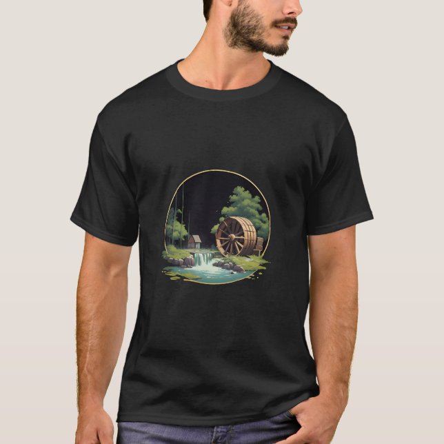 Camiseta cascada pequeña de madera (Anverso)