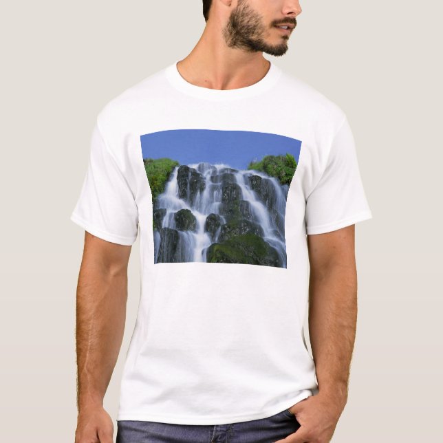 Camiseta Cascada, Portree, Isla de Skye, Tierras Altas, (Anverso)