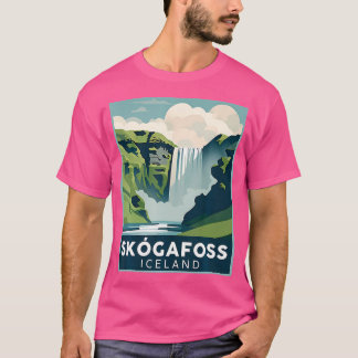 Camiseta Cascada Skgafoss Cascada Islandia Camping Skgar Ey