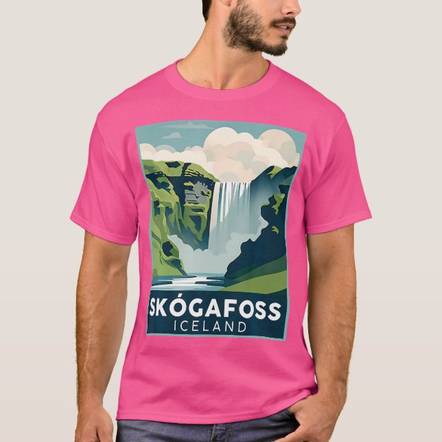 Camiseta Cascada Skgafoss Cascada Islandia Camping Skgar Ey (Anverso)